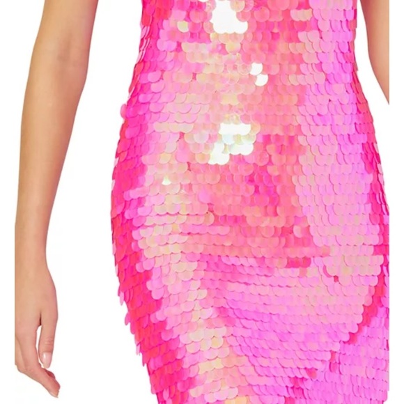 Milly Fuchsia Sequin Dress - Picture 2 of 8